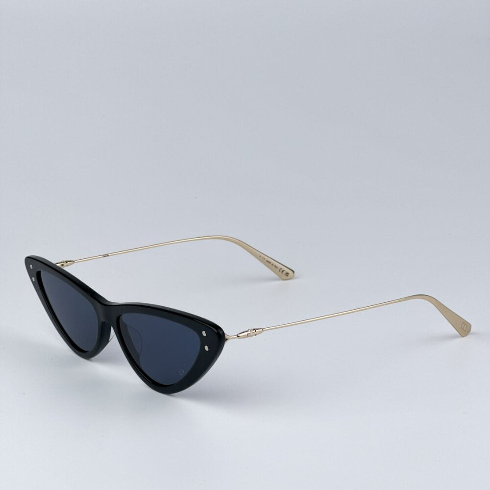 Dior MISSDIOR B4U CD40105U 01V 12B0 BRAND NEW Sunglasses Shiny Black Blue Unisex - Picture 8 of 13
